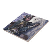 Schnee+Elf+Mädchen+mit+Löwe Fliese (Seite)