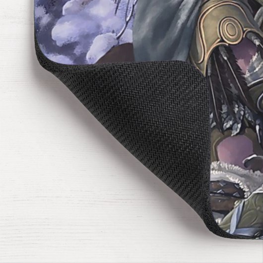 Schnee+Elf+Mädchen+mit+Löwe Mousepad (Ecke)