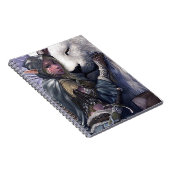 Schnee+Elf+Mädchen+mit+Löwe Notizblock (Rechte Seite)