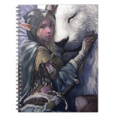 Schnee+Elf+Mädchen+mit+Löwe Notizblock (Vorderseite)