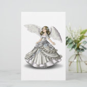Schnee-Engel Briefpapier (Stehend Vorderseite)