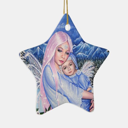 Schnee-Engel Keramik Ornament (Rechts)