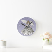 Schnee-Engel Runde Wanduhr (Zuhause)