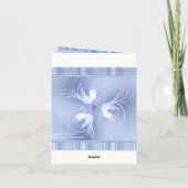 Schnee-Engels-abstrakte Kunst Dankeskarte (Rückseite)