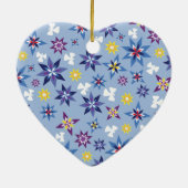 Schnee Engels-Rot u. Blau Keramikornament (Hinten)