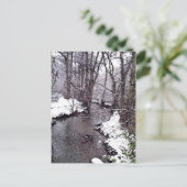 Schnee entlang des Flusses Postkarte (Stehend Vorderseite)