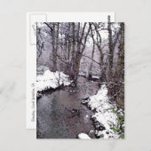 Schnee entlang des Flusses Postkarte (Vorne/Hinten)
