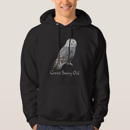 Schnee-Eule 1 Hoodie (Vorderseite)