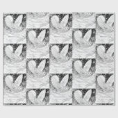 Schnee-Eule im Flug unterm Sternenhimmel Geschenkpapier (Flach)