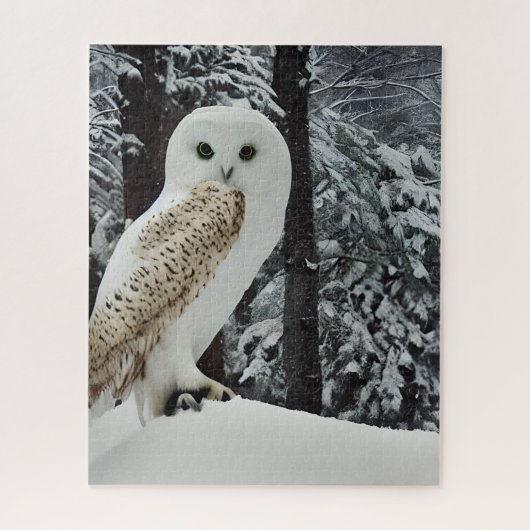 Schnee-Eule Puzzle (Vertikal)
