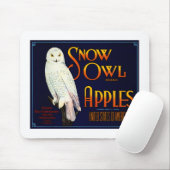 Schnee-Eulen-Äpfel Mousepad (Mit Mouse)