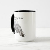 Schnee-Eulen-Kaffeetasse Tasse (Vorderseite Links)