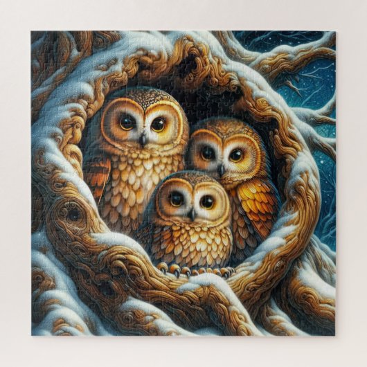 Schnee-Eulen-Puzzle Puzzle (Vertikal)