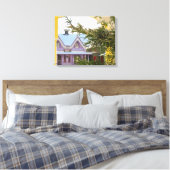 Schnee, Evergreen und Hütten - Martha's Vineyard Leinwanddruck (Insitu (Schlafzimmer))