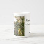 Schnee, Evergreen und Hütten - Martha's Vineyard Porzellantasse (Vorderseite)