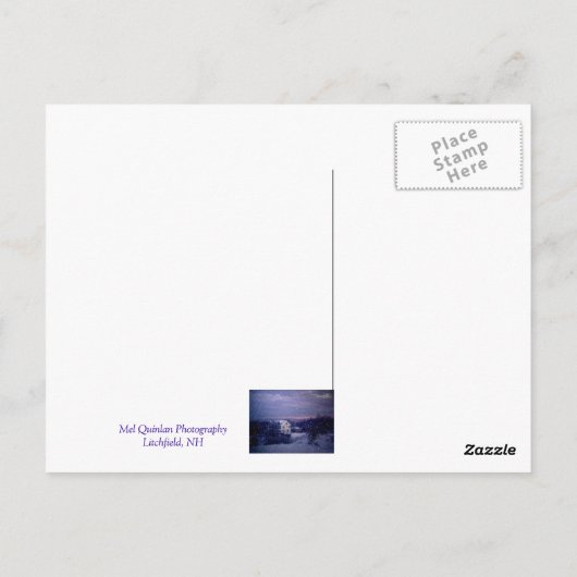 Schnee fällt auf Manchester Postkarte (Rückseite)