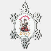 Schnee fällt, Bücher rufen Schneeflocken Zinn-Ornament (Rechts)