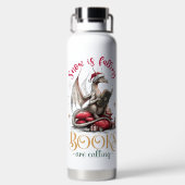 Schnee fällt, Bücher rufen Trinkflasche (Rückseite)