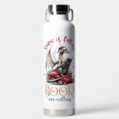 Schnee fällt, Bücher rufen Trinkflasche (Vorderseite)