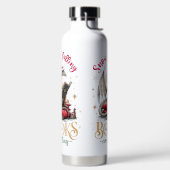 Schnee fällt, Bücher rufen Trinkflasche (links)