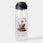 Schnee fällt, Bücher rufen Trinkflasche (Rückseite)