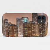 Schnee fällt über Skyline am Abend in Chicago Case-Mate iPhone Hülle (Rückseite (Horizontal))