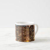 Schnee fällt über Skyline am Abend in Chicago Espressotasse (Vorderseite Rechts)