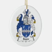 Schnee-Familienwappen Keramik Ornament (Rechts)
