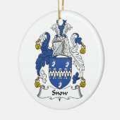 Schnee-Familienwappen Keramik Ornament (Links)