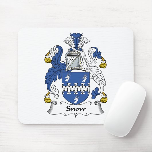 Schnee-Familienwappen Mousepad (Mit Mouse)