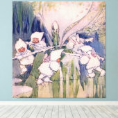 Schnee-Feien machen Schnee Leinwanddruck (Insitu (Holzboden))
