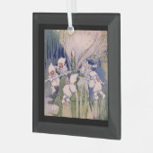Schnee-Feien machen Schnee Ornament Aus Glas (Vorderseite links)
