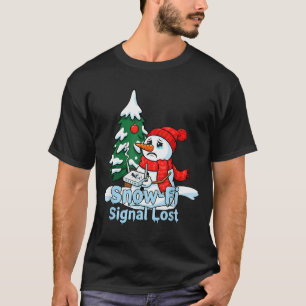 Schnee-Fi-Signal verloren lustiger Schneemann Weih T-Shirt