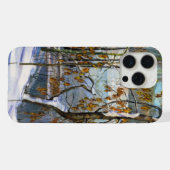 Schnee fiel Aquarell iPhone Hülle (Rückseite (Horizontal))
