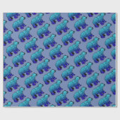 Schnee-Flocken-Eisbär Geschenkpapier (Flach)