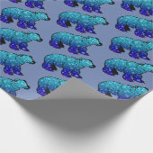 Schnee-Flocken-Eisbär Geschenkpapier (Ecke)