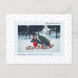 Schnee-Foto-Feiertagspostkarte Postkarte