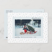 Schnee Foto Holiday Postkarte (Vorne/Hinten)