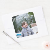 Schnee Foto Weihnachts Grüße Platz Stickers (Umschlag)