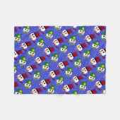 SCHNEE FRAU SCHNEE MANN SCHNEE MENSCHEN FLEECE BLA (Vorderseite (Horizontal))