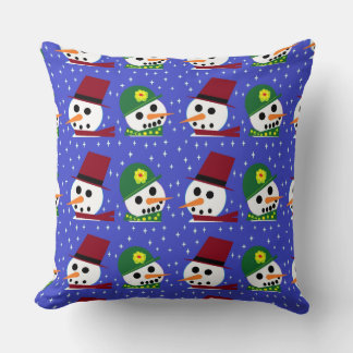 SCHNEE FRAU SCHNEEN MAN SCHNEE MENSCHEN PILLOW KISSEN