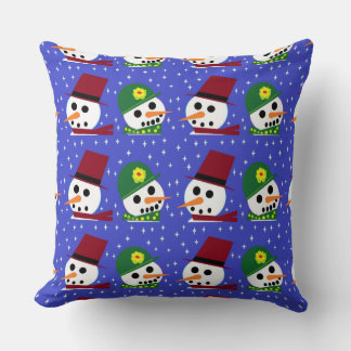 SCHNEE FRAU SCHNEEN MAN SCHNEE MENSCHEN PILLOW KISSEN