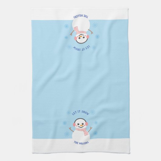 Schnee Frau Weihnachtsküche Handtuch (Vertikal)