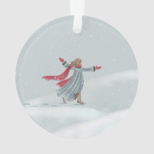 Schnee-Freude-Verzierung Ornament (Rückseite)