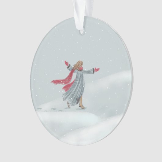 Schnee-Freude-Verzierung Ornament (Vorderseite)