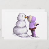 Schnee-Freund Briefpapier (Vorne/Hinten)