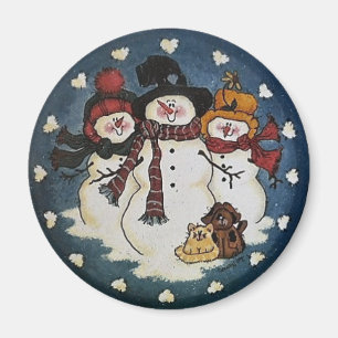 Schnee-Freund-Schneemann-Magnet Magnet