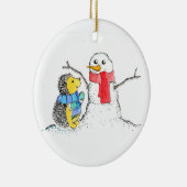 Schnee-Freunde Keramikornament (Rechts)