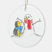 Schnee-Freunde Keramikornament (Links)