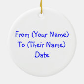 Schnee-Freunde Keramikornament (Hinten)